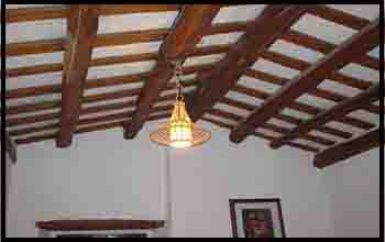 Detalle del techo de la habitación noble de Can Jubany